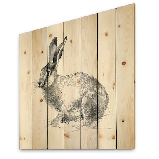 Designart - Monochrome Portrait Of Rabbit